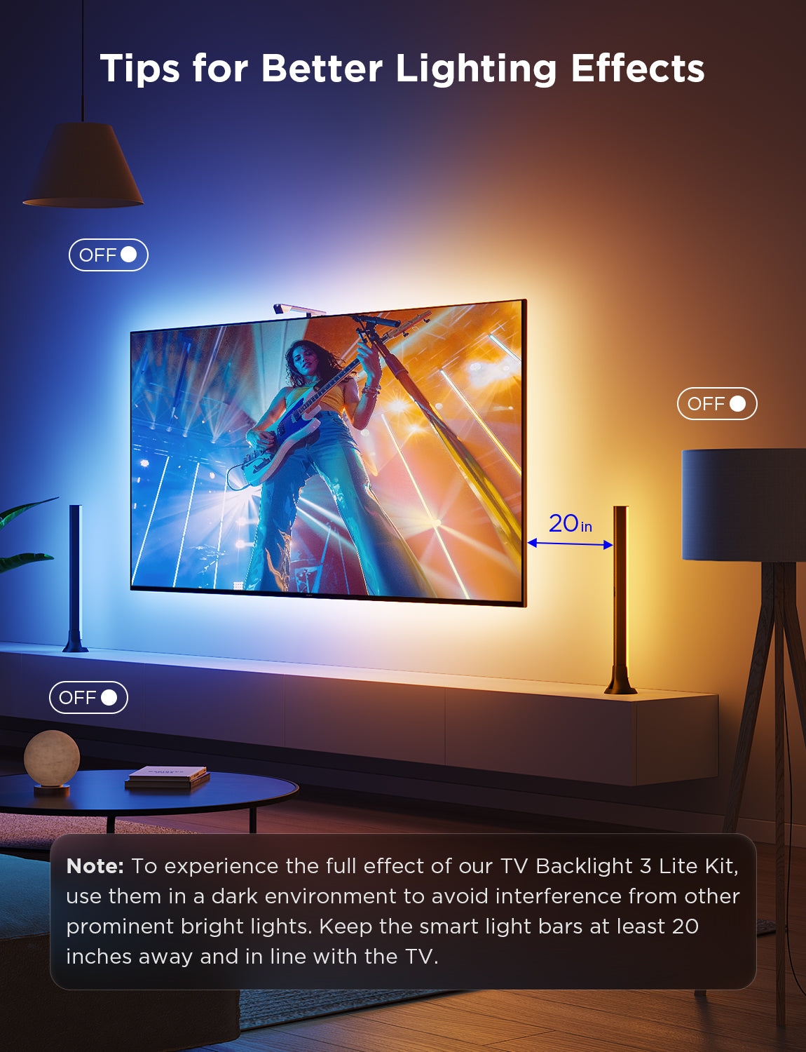 GOVEE Envisual TV Backlight 3 Lite Kit 55-65