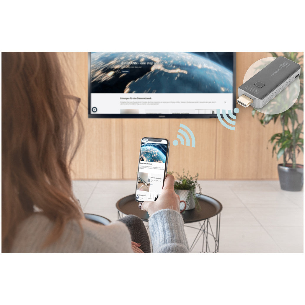 Brezžični ojačevalec signala HDMI SET Click & Present MINI Digitus (DS-55319)