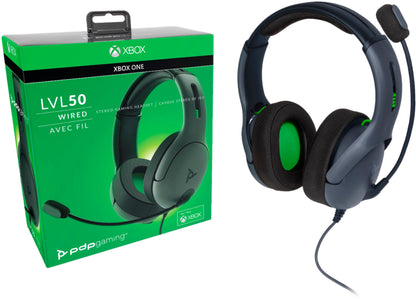 Slušalke PDP LVL50 Chat Headset za XBOX One sive barve