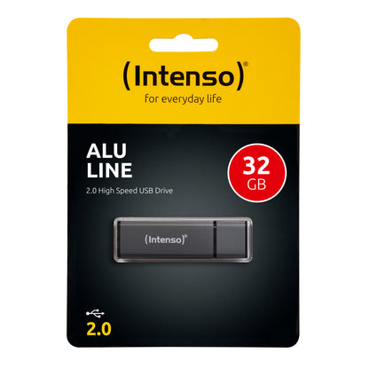 Spominski ključek 32GB USB 2.0 Intenso Alu Line 28MB/s - aluminij/s pokrovčkom/antracit (3521481)