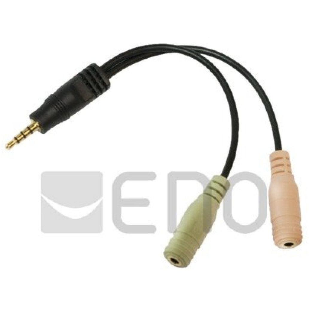 Adapter Audio 3,5mm M => 2 x 3,5mm Ž LogiLink 0,15m (CA0021)