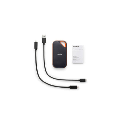 Prenosni disk SSD 2TB USB-C Sandisk Extreme PRO 2000/2000MB/s  - črna-oranžna (SDSSDE81-2T00-G25)