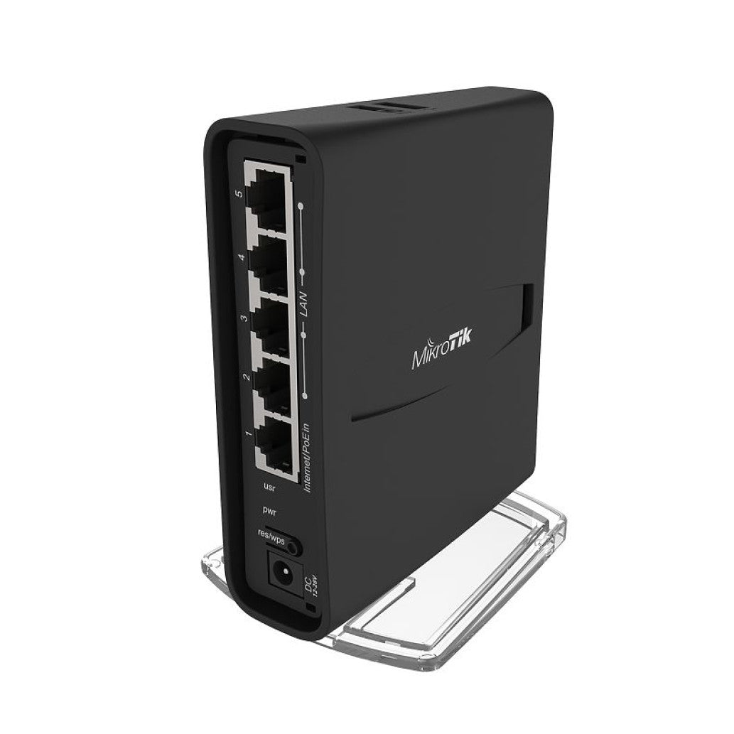 Usmerjevalnik brezžični Mikrotik hAP ac WiFi5 802.11ac AC1200 867Mbit/s pasivni PoE 4xLAN 1x notranja antena (RBD52G-5HacD2HnD-TC)
