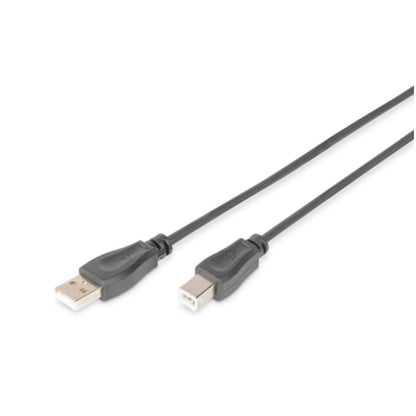 Kabel USB A => B 0,50m dvojno oklopljen transparent Digitus (AK-300105-005-S)