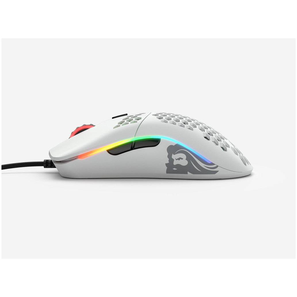 Gaming miška Žična Glorious Race Model O, bela mat (GO-WHITE)