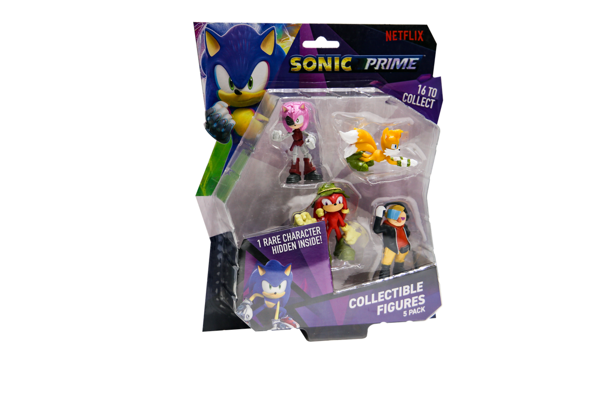 P.M.I. SONIC PRIME- 5 PACK - 1 REDEK SKRITI LIK 6,5 CM, RAZNOLIK (S1)