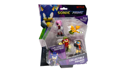 P.M.I. SONIC PRIME- 5 PACK - 1 REDEK SKRITI LIK 6,5 CM, RAZNOLIK (S1)