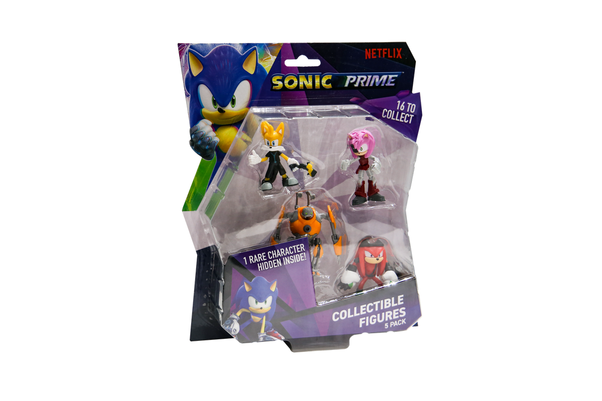 P.M.I. SONIC PRIME- 5 PACK - 1 REDEK SKRITI LIK 6,5 CM, RAZNOLIK (S1)