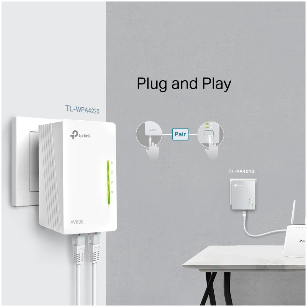 HPAV Powerline 2xLAN RJ45 220V TP-Link 300Mbit/s razširitvena enota (TL-WPA4220)