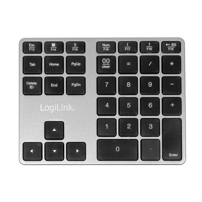 Tipkovnica LogiLink numerična brezžična Bluetooth aluminij - space grey (ID0187)