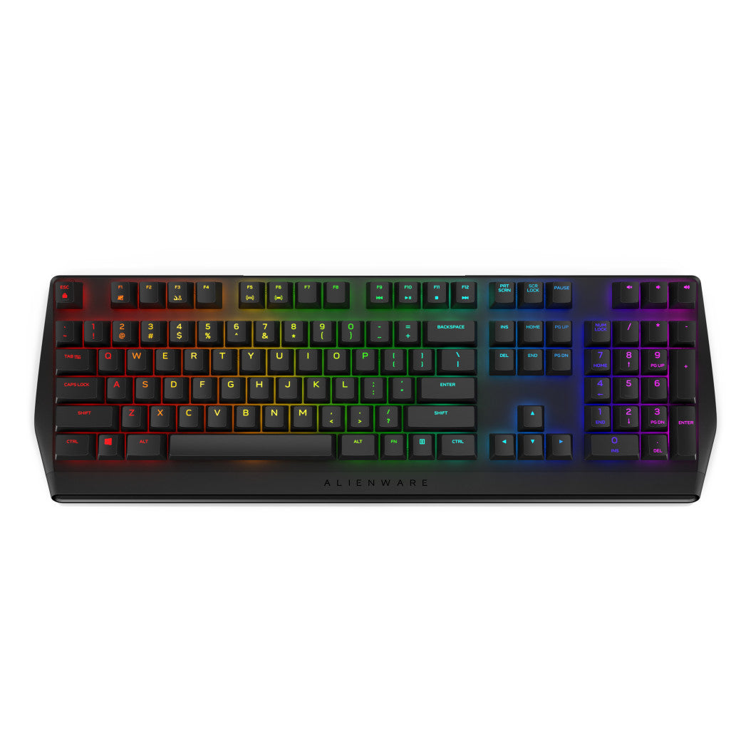 Tipkovnica Dell USB gaming Alienware AW410K US international Cherry  MX Brown RGB črna (545-BBDK)