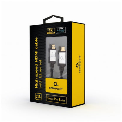 Kabel HDMI(m)=>HDMI(m) v2.0 7,50m 4K/60Hz pozlačeni kontakti črn Cablexpert (CCBP-HDMI-7.5M)