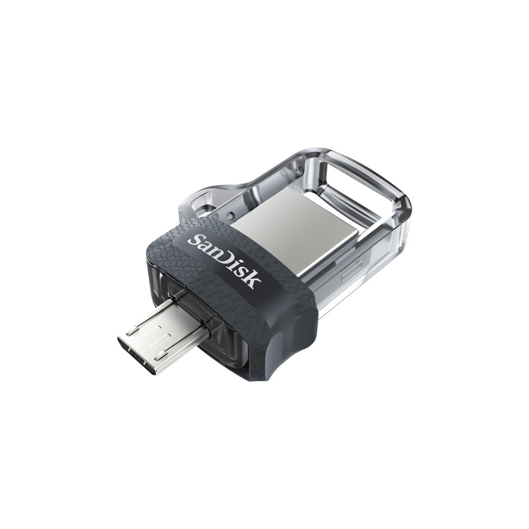 Spominski ključek 32GB USB-micro/A Sandisk Ultra Dual 150MB/s plastičen drsni micro črn OnTheGo združljiv (SDDD3-032G-G46)