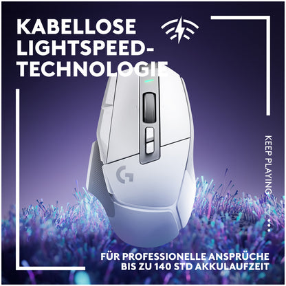Gaming miška brezžična Logitech G502 X LightSpeed, bela (910-006189)