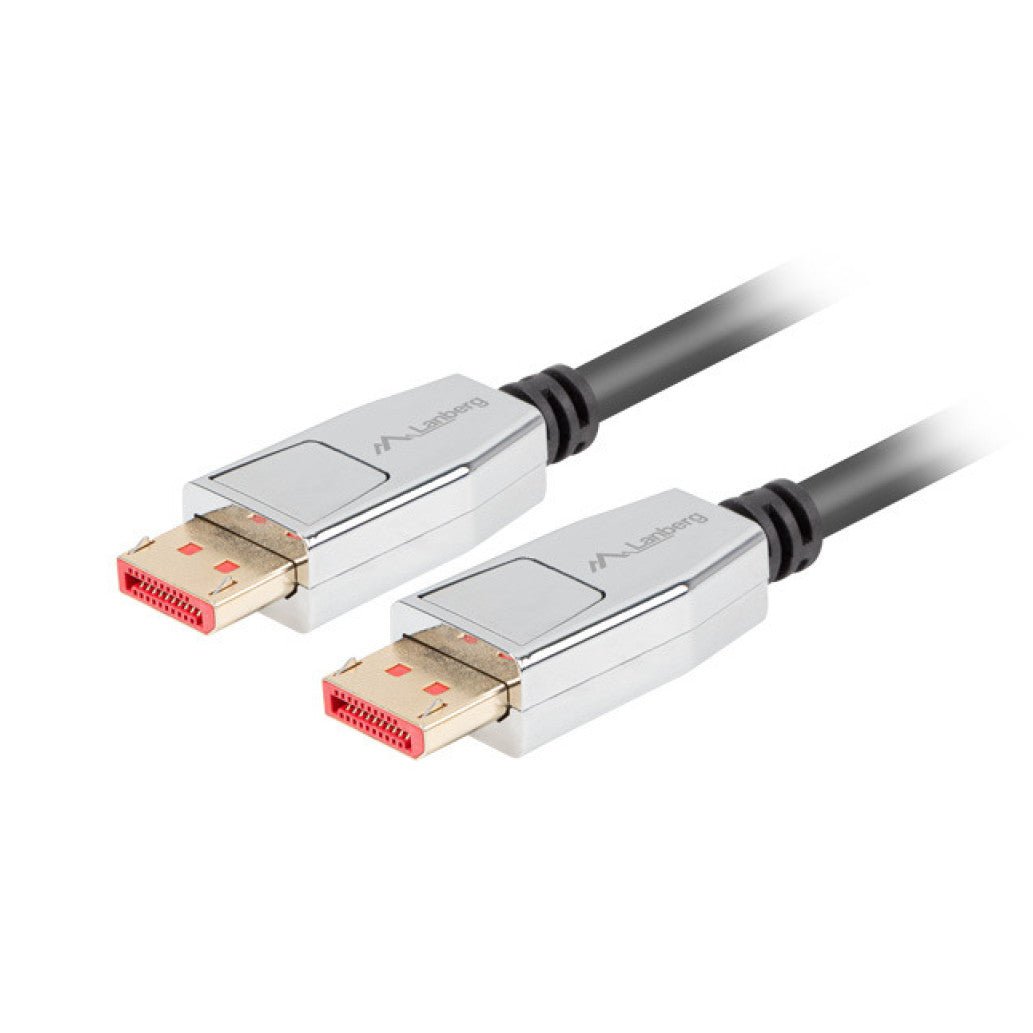 Kabel DisplayPort(m)=>DisplayPort(m) v1.4 0,50m 8K HDR 20pin črn Lanberg (CA-DPDP148K)