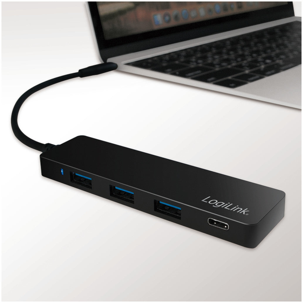 HUB USB-C => 3x USB 3.0 tip A 1x USB-C Thunderbolt 3 LogiLink (UA0311)