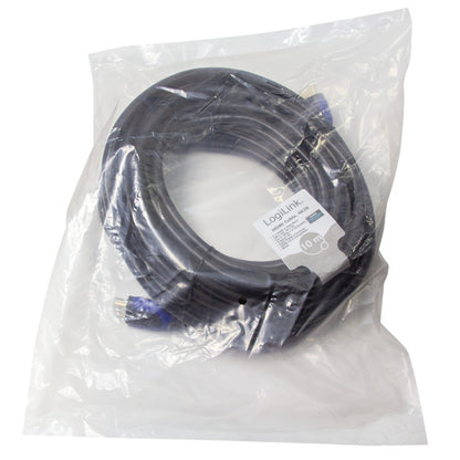 Kabel HDMI(m)=>HDMI(m) v2,0 10,00m 4K/60Hz pozlačeni kontakti črn LogiLink (CH0066)