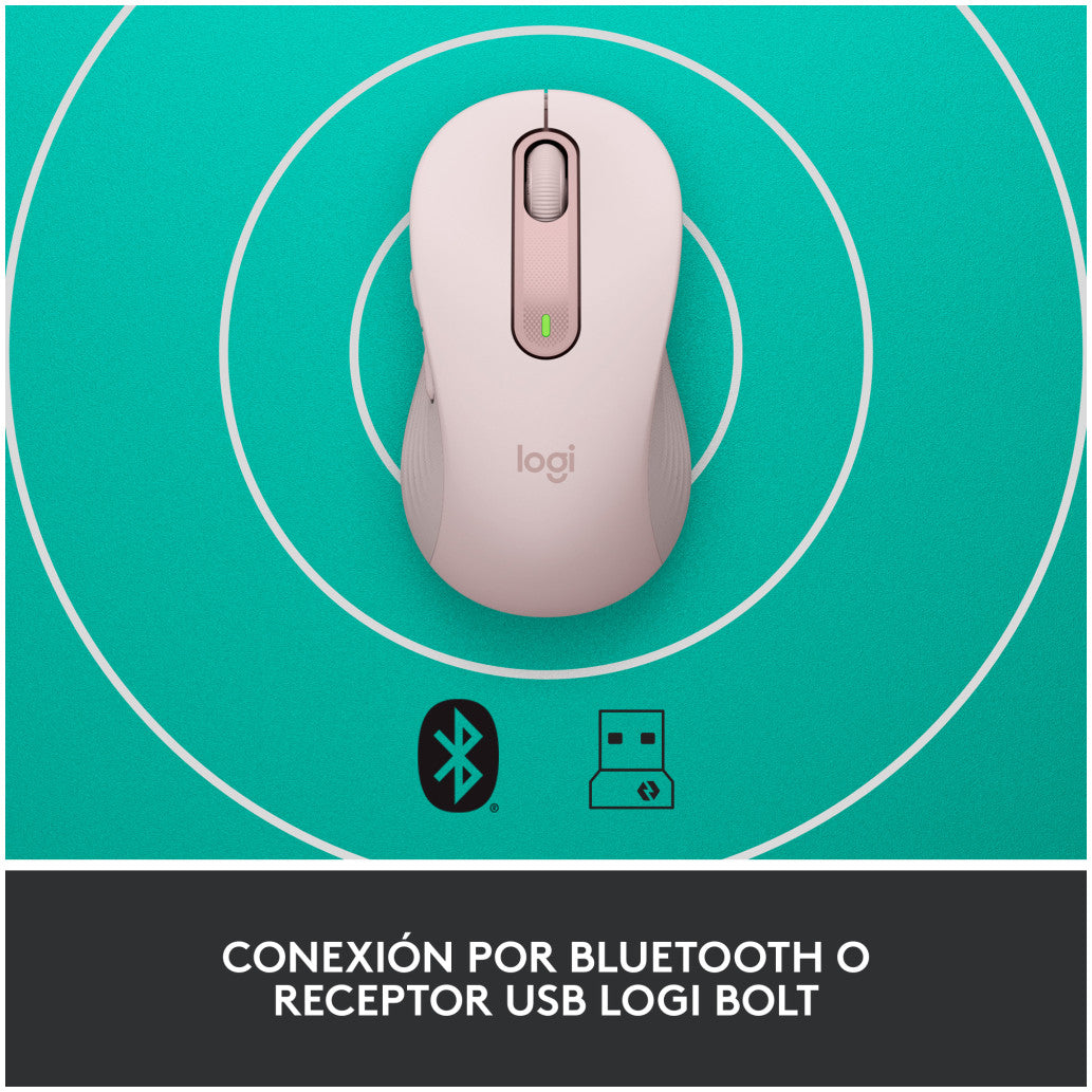 Miš brezžična + Bluetooth Logitech M650 2000DPI Signature roza (910-006254)
