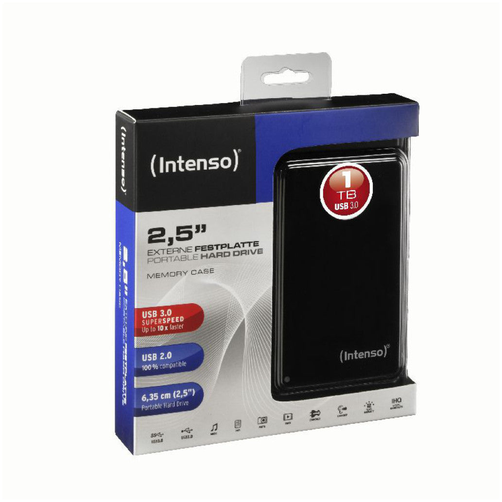 Prenosni disk 6,4cm (2,5") 1TB USB 3.0 Intenso Memory case 85MB/s  - črna (6021560)