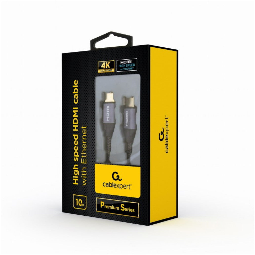 Kabel HDMI(m)=>HDMI(m) v2.0 10,00m 4K/60Hz pozlačeni kontakti črn Cablexpert (CCBP-HDMI-10M)