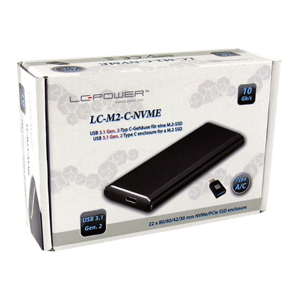 Ohišje za SSD disk M.2 => USB-C PCIe NVMe LC Power (LC-M2-C-NVME)