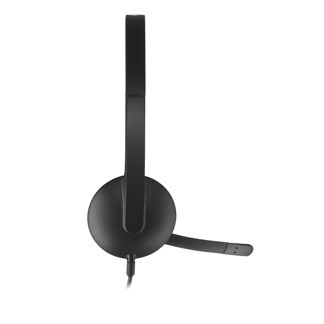 Slušalke žične Logitech naglavne z mikrofonom USB H340 Headset črne (981-000475)