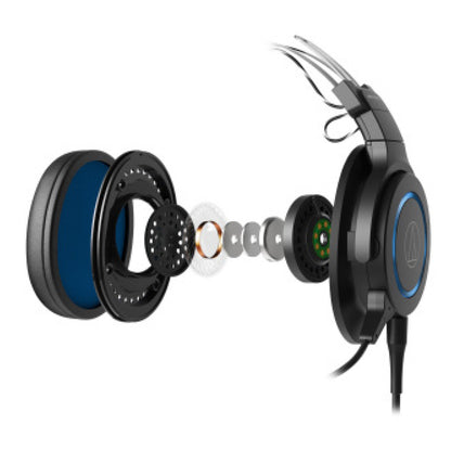 Slušalke žične naglavne 2x 3,5mm Audio-Technica ATH-G1 Gaming z mikrofonom  - črne