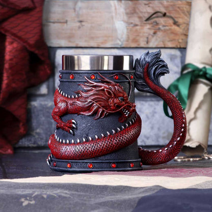 NEMESIS NOW DRAGON COIL RED vrč 16CM