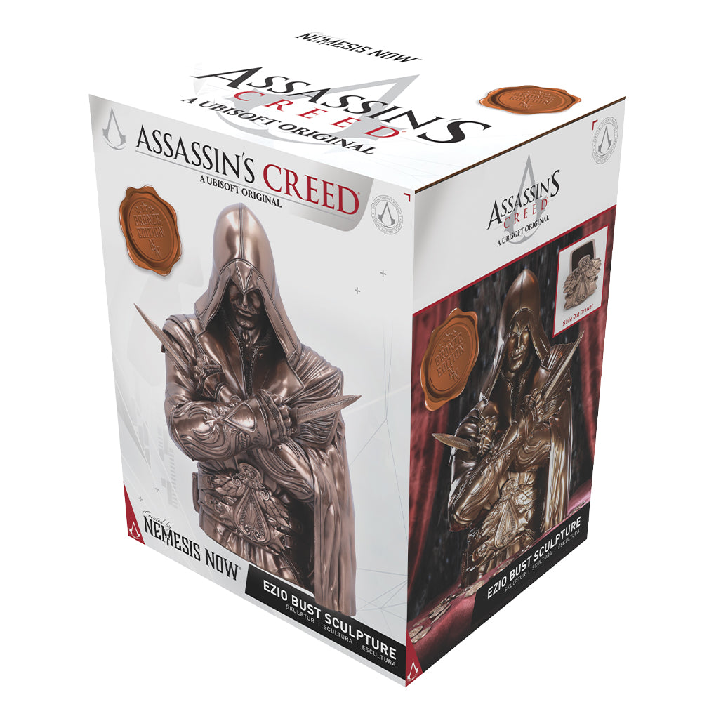 NEMESIS NOW ASSASSIN'S CREED® EZIO BUST BRONZE figura 30CM