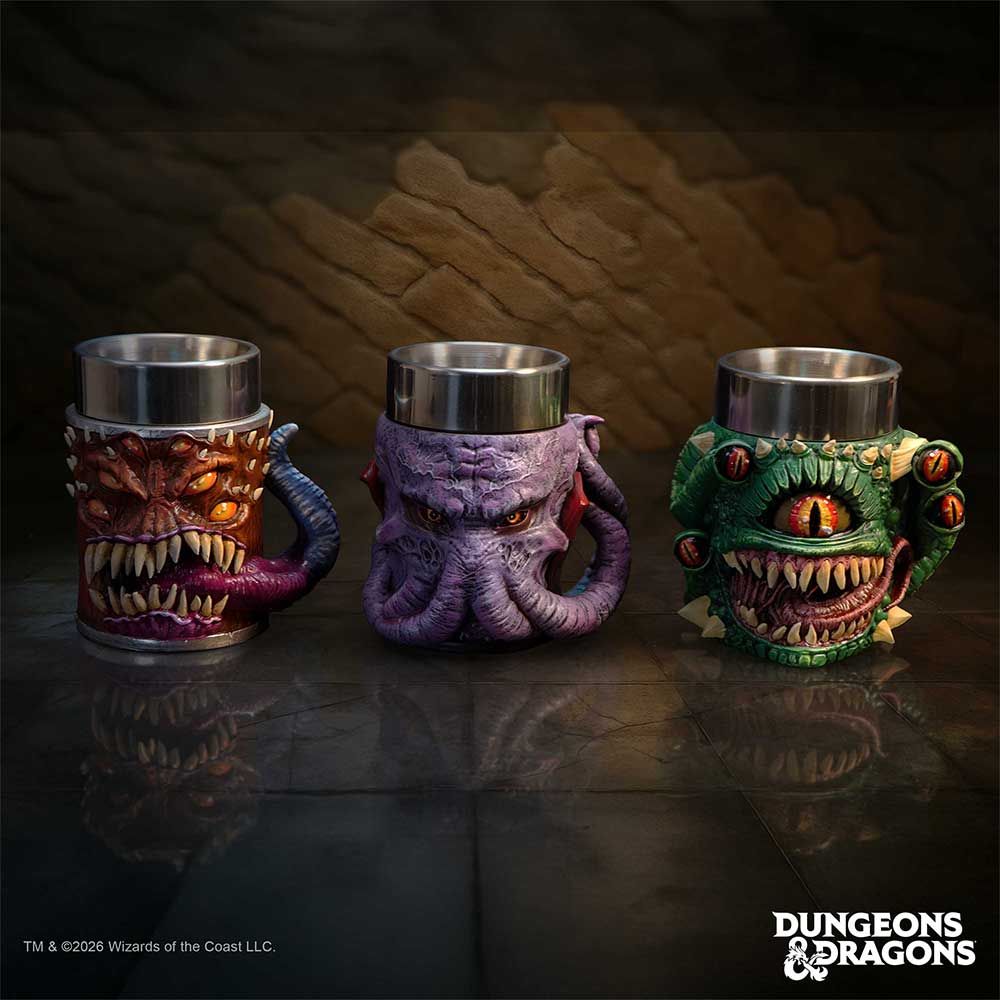 NEMESIS NOW DUNGEONS & DRAGONS MINI MONSTER set malih vrčev 8.8CM
