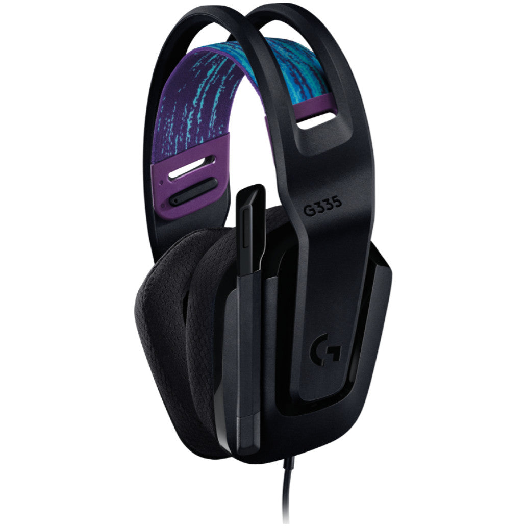 Slušalke žične Logitech naglavne z mikrofonom 2x 3,5mm G335 črna z mikrofonom (981-000978)