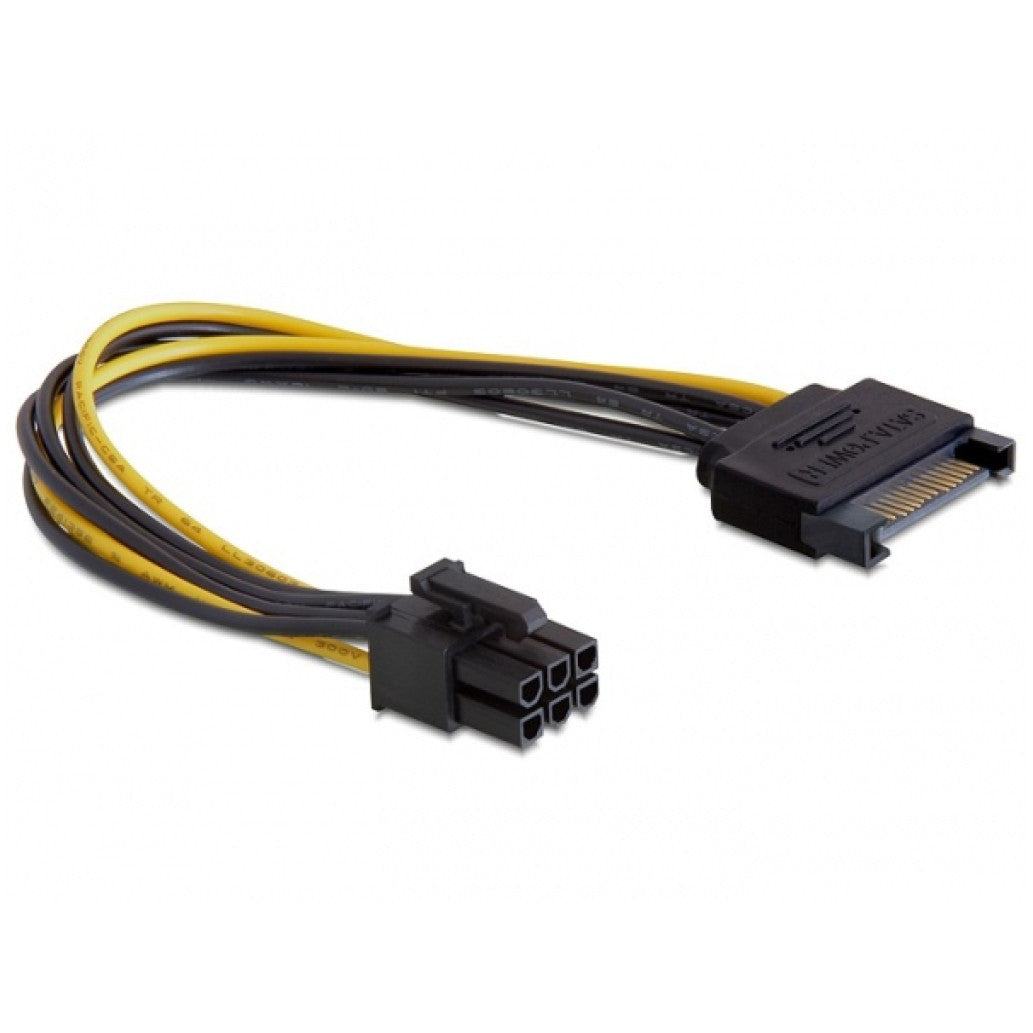 Kabel adapter napajalni SATA => PCI-Express 6 pin DELOCK