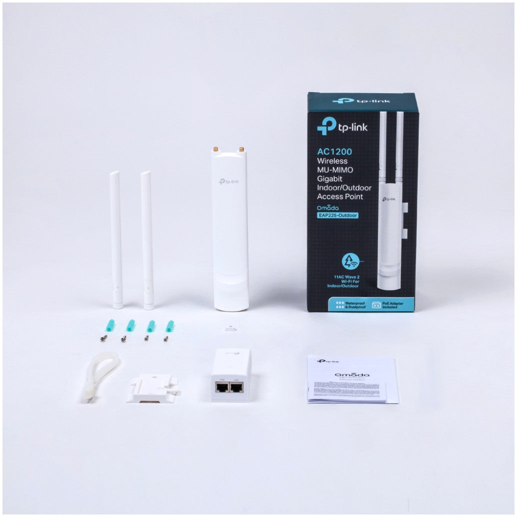 Dostopna točka TP-Link Omada WiFi5 802.11ac AC1200 867Mb/s Dualband MU-MIMO PoE 2x antena (EAP225-OUTDOOR)