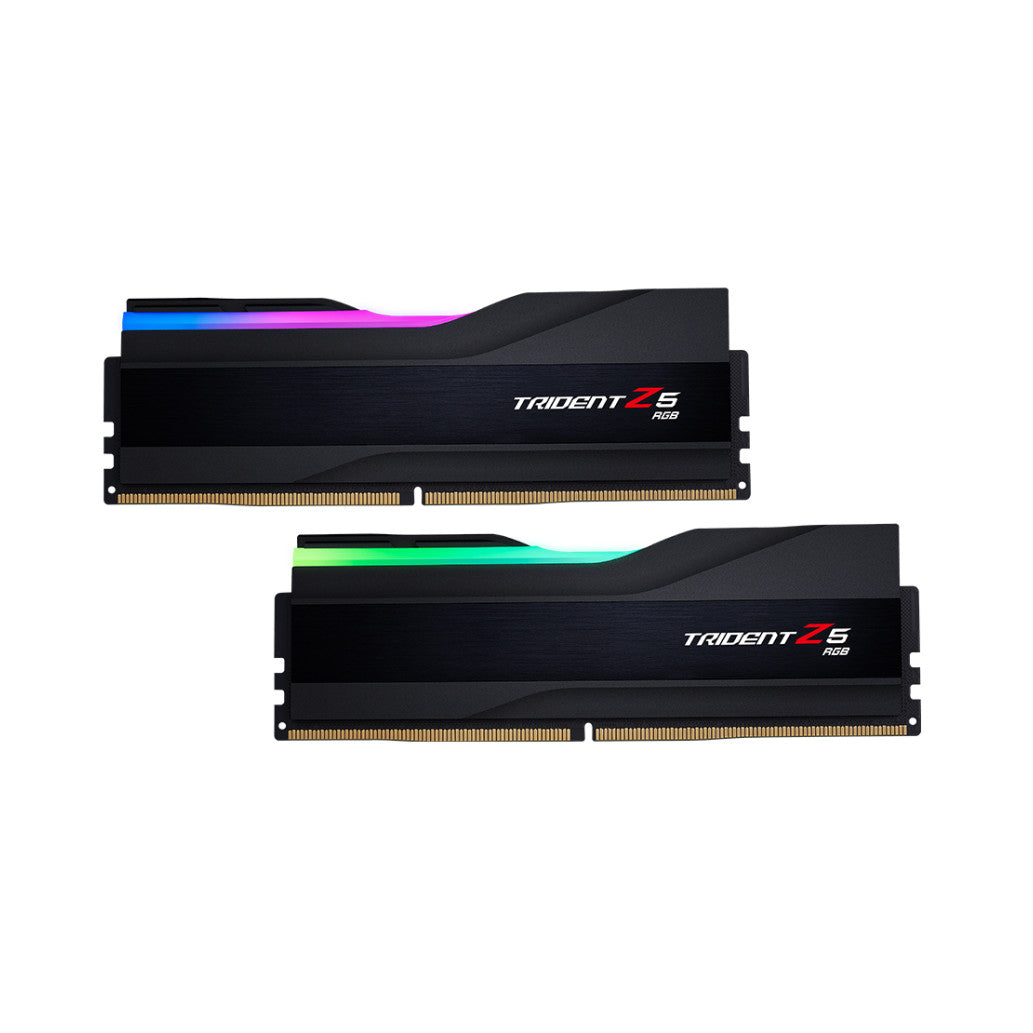 DDR5 32GB 6400MHz CL32 KIT (2x16GB) G.Skill Trident Z5 RGB 1,40V Gaming črna (F5-6400J3239G16GX2-TZ5RK)