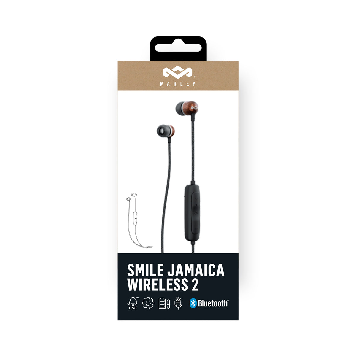 House of Marley Smile Jamaica Wireless 2 brezžične ušesne slušalke - black