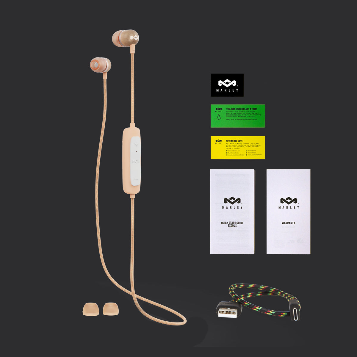 House of Marley Smile Jamaica Wireless 2 brezžične ušesne slušalke - copper