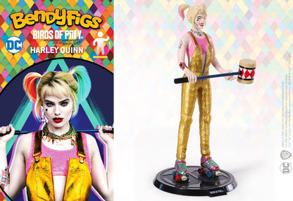 NOBLE COLLECTION Bendyfig DC Birds of Prey Harley Quinn with mallet figurica