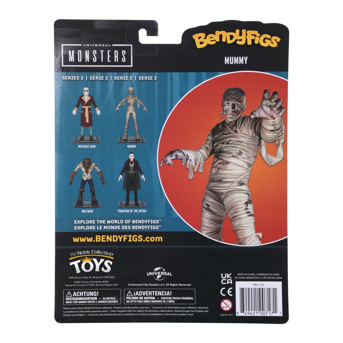NOBLE COLLECTION Bendyfig Universal monsters Mummy figurica