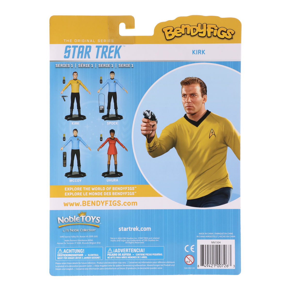 NOBLE COLLECTION - CBS - BENDYFIGS - KIRK figura