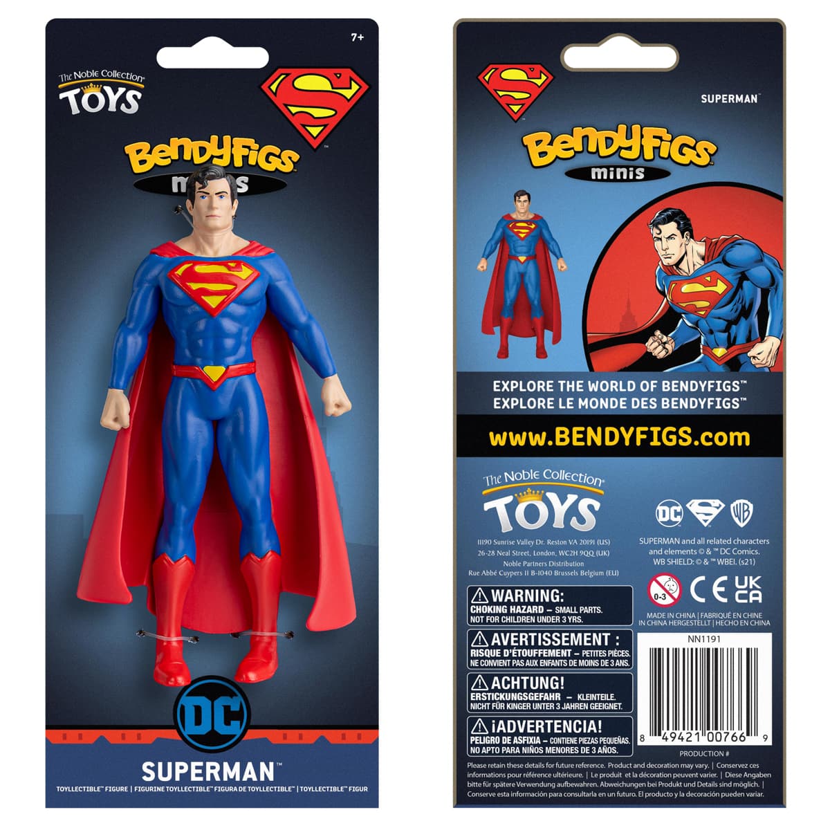 NOBLE COLLECTION Bendyfig DC Superman (Comic) Superman mini figurica