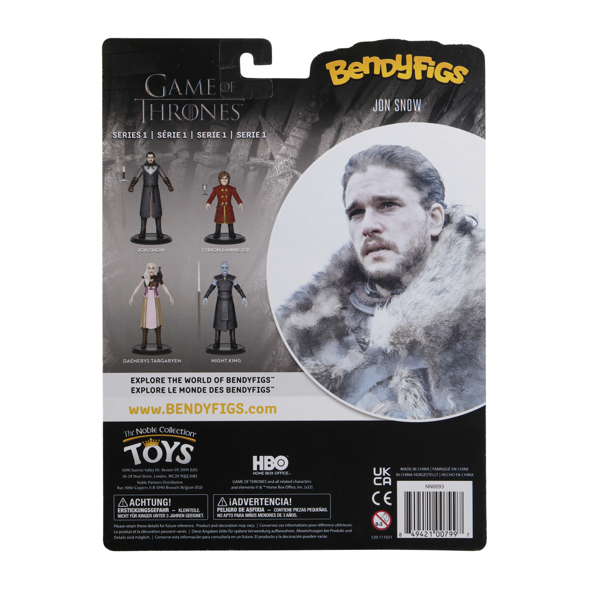 NOBLE COLLECTION Bendyfig Game of Thrones Jon Snow figurica