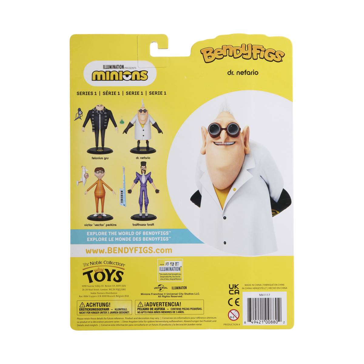 NOBLE COLLECTION Bendyfig Universal Minions Dr. Nefario figurica