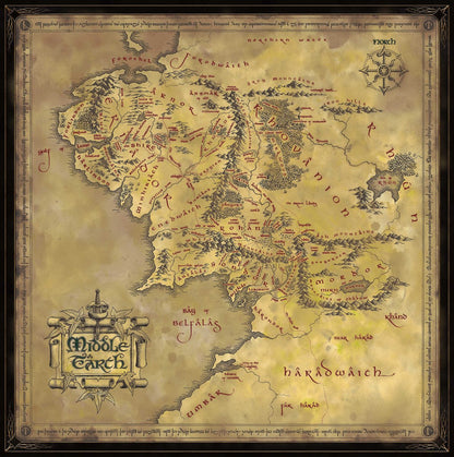 NOBLE COLLECTION Lord of the Rings Middle-Earth map 1000 kosov sestavljanka