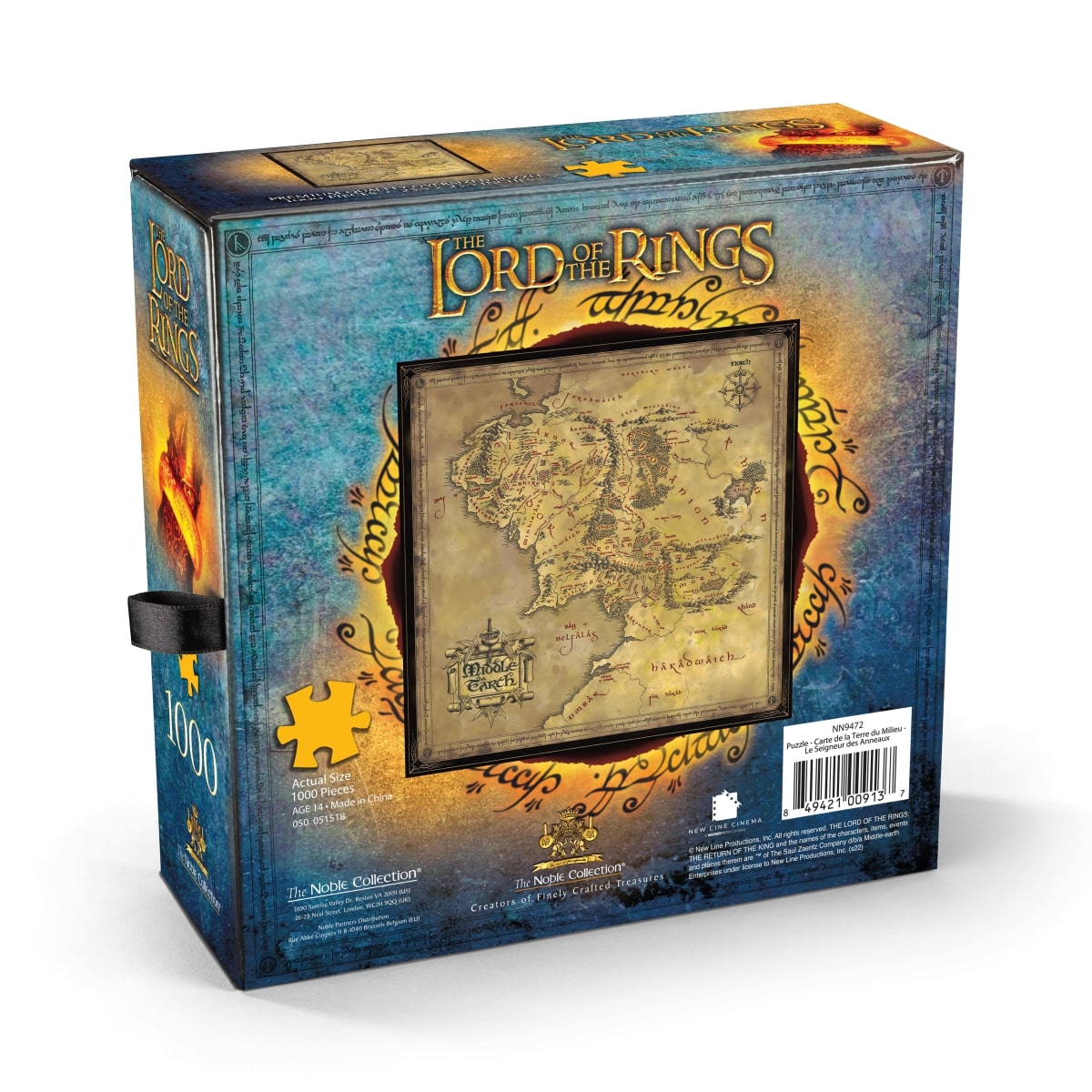 NOBLE COLLECTION Lord of the Rings Middle-Earth map 1000 kosov sestavljanka