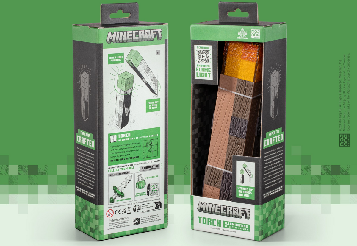 NOBLE COLLECTION Minecraft Illuminating torch replika