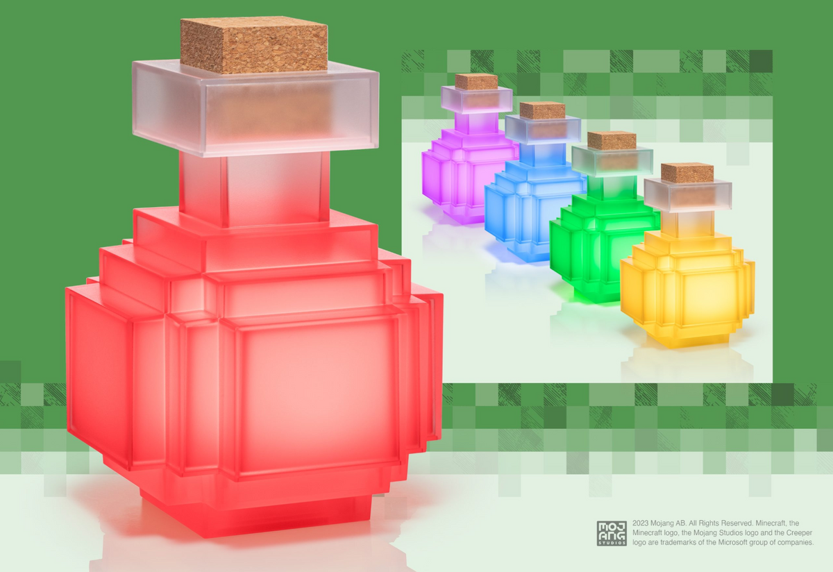 NOBLE COLLECTION Minecraft Illuminating potion bottle replika