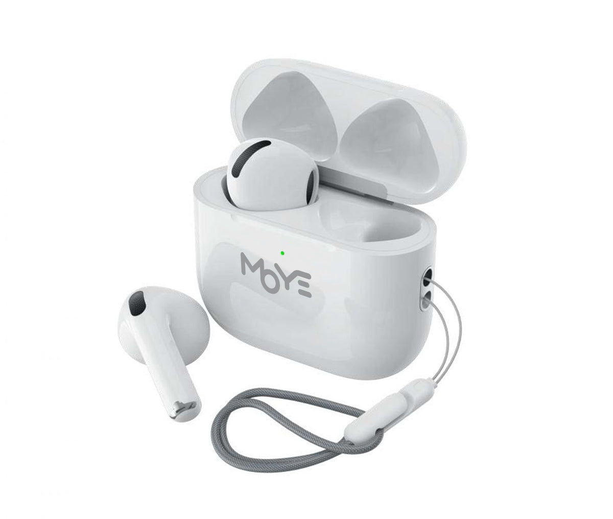 MOYE AURRAS 3 LITE brezžične slušalke - bele barve