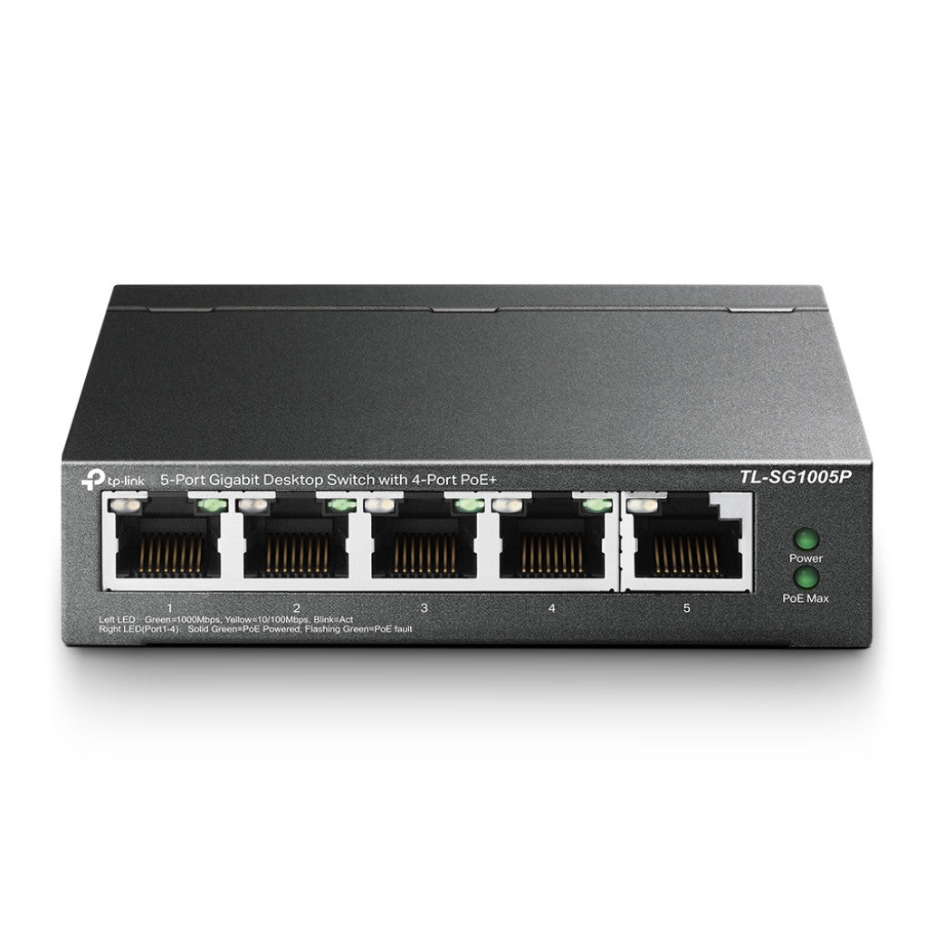 STIKALO 5-PORT TP-Link 100/1000 PoE (TL-SG1005P-V2)