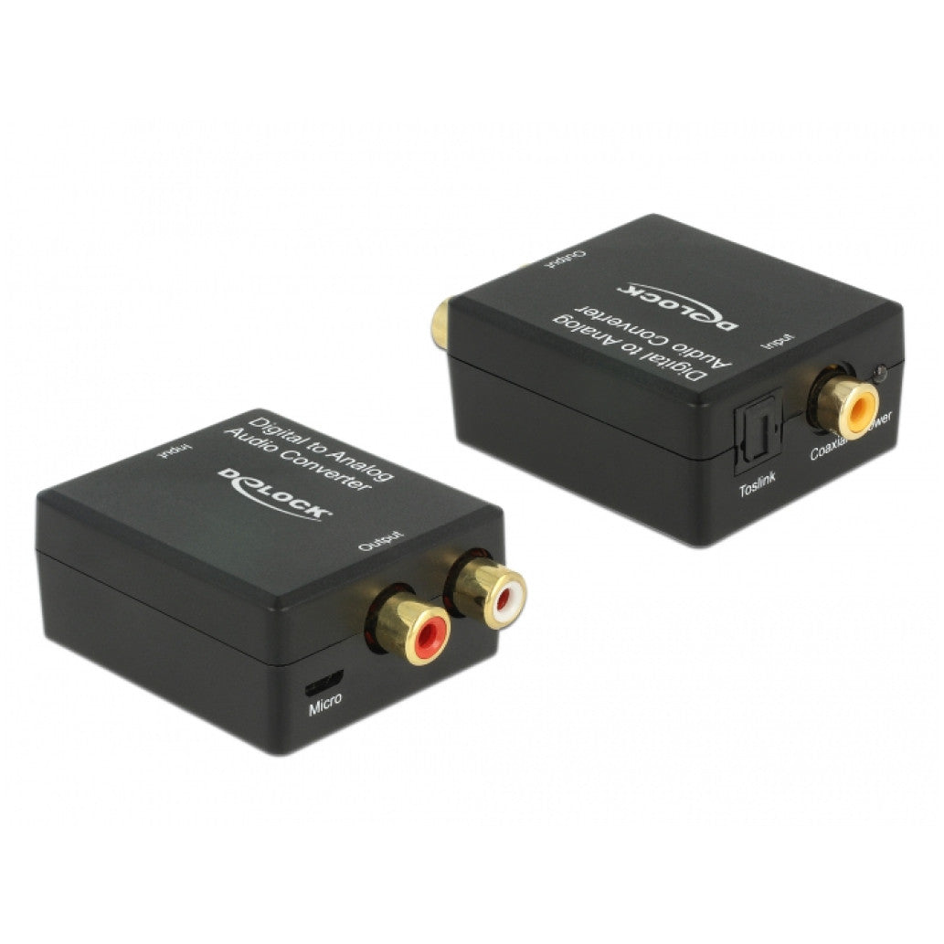 Pretvornik AVDIO SPDIF/Digitalni Koax - Analog 2xRCA Ž HD stereo Delock