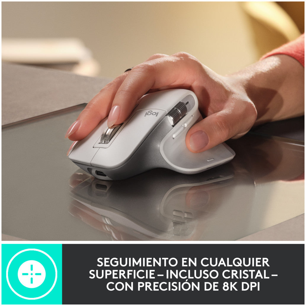 Miš brezžična + Bluetooth Logitech MX Master 3S Performance 8000DPI Unifying svetlo siva (910-006560)